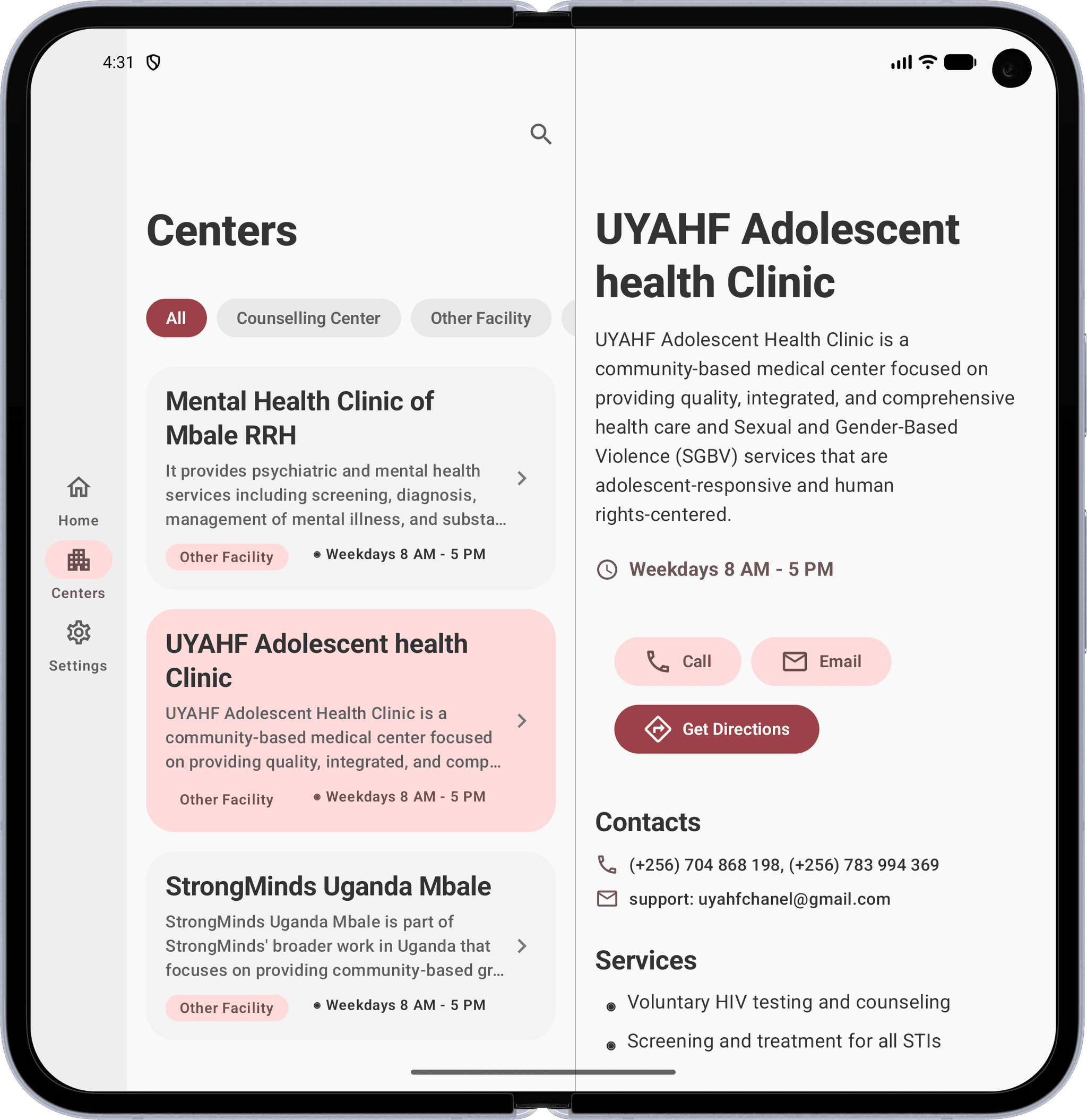 MindAccess Tablet Interface